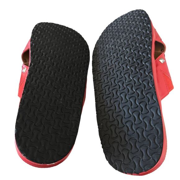 Comfortview tangerine color slip on sandals, silver studs size women’s 11 - Picture 6 of 9